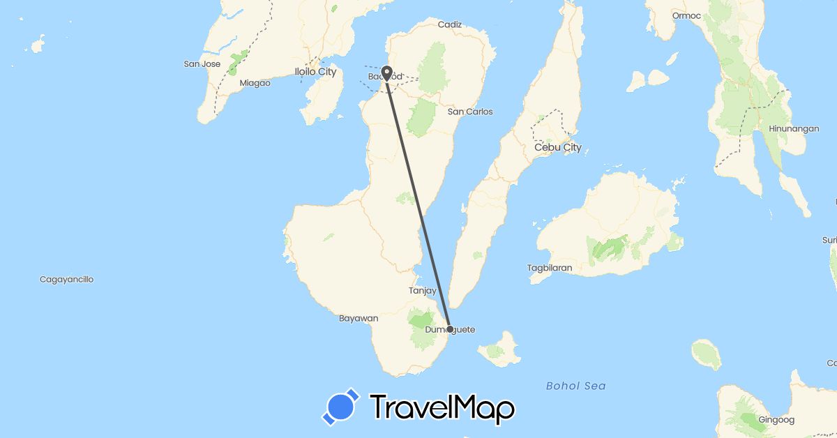 TravelMap itinerary: driving, motorbike in Philippines (Asia)